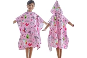 KAKU NANU Bath Towels Bath Towel Children, Exquisite Pattern Bathrobe Bath Poncho Bath Poncho Children Boys Girls Cute Towel with Hood for Children Boys Girls