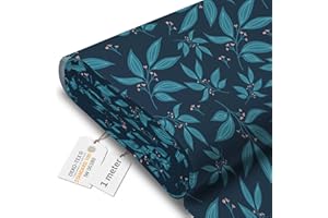 DreamRoots Tessuto Impermeabile al metro 160 cm Larghezza, 220 g/m² 600D, Stoffa per Cuscini Esterni - In the middle of the night 1M