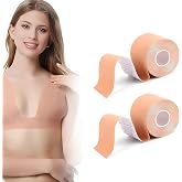 Kanji 2 Adet Ten Rengi G&ouml;ğ&uuml;s Dikleştirici Bant &ndash; 5cm x 5m, Suya ve Tere Dayanıklı, Kesilebilir, Pamuk Elastan G&ouml;ğ&uuml;s Bandı, G&ouml;