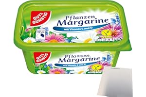 Gut&Günstig Pflanzenmargarine mit Vitamin E und D vegan (500g Packung) + usy Block