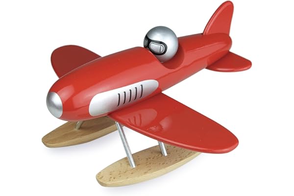 Vilac - 2329R - Véhicule Miniature - Hydravion en Bois - Fabriqué en France - Rouge