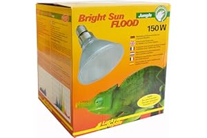 Lucky Reptile Bright Sun Flood Jungle - Lampe à Vapeur métallique 150 W pour Douilles E27 - Lampe UV chauffante de Terrarium avec Spectre de lumière du Jour - UVA & UVB - Reptiles tropicaux