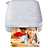 HP Sprocket Portable 5x7.6 cm Sofortbilddrucker, Monochrom (WeiÃŸ) Drucken Sie Bilder auf Zink Sticky-Backed Paper von Ihrem 