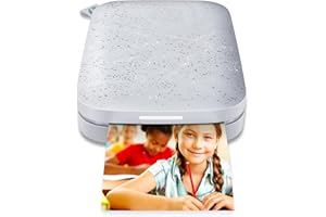 HP Sprocket Imprimante photo portable (Blanc) Imprime instantanément des photos autocollantes ZINK 2x3 "à partir de votre appareil iOS et Android