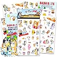 Bluey Games Sticker Set for Kids - Party Supplies Bundle with 4 Sheets of Stickers Plus Bonus Stickers, More ( Crafts)