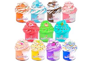 KelvSbem 11 Pack Butter Slime Kit, Super Soft and Non-Sticky, Birthday Gifts for Boys & Girls, Pre-made Scented Slime for Kids Party Favors, Stress Relief Toys, School Rewards, DIY Putty Toys