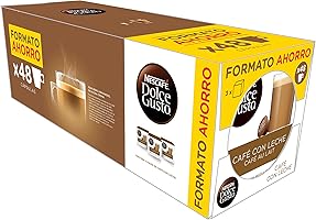 NESCAFÉ Dolce Gusto Café con Leche, Pack de 3 x 16 Cápsulas - Total: 48 Cápsulas de Café
