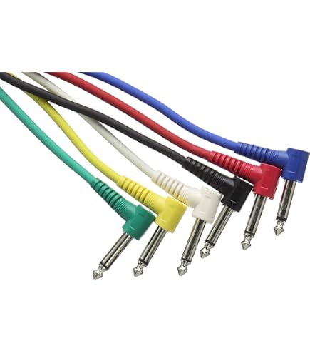 HOSA CMM-545Y Hopscotch Stack-Patchkabelset 3,5mm Mono 0,45m (5 Stück