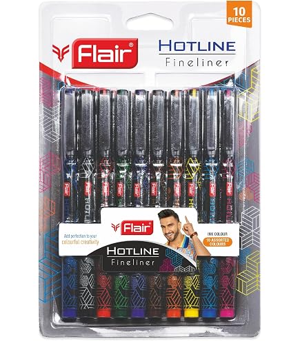 Luxor Fine Writer Pens - Set Of 10 Vibrant Colors, Japanese Polyacetal Tip - View #6