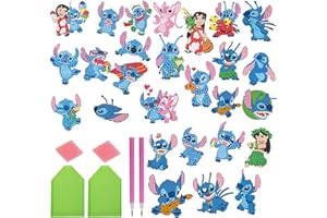 COQOYO Diamond Painting Kinder Sticker Set, 27pcs 5D Diamantmalerei Bilder, Cartoon Mini Diamant Mosaik Aufkleber, DIY Mosaikherstellung Kunst Basteln Kit für Jungen Mädchen und Erwachsene Anfänger