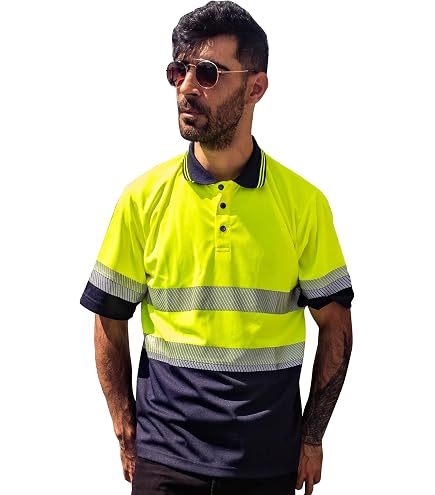 Produktbild von Tshirt Herren Orange Warn Ärmellos Bunte Gelb 2025 Warnkleidung Warnweste Grün Baumwolle Arbeitsshirts Warnschutz Neon Kariertes Hemd Arbeitshemd