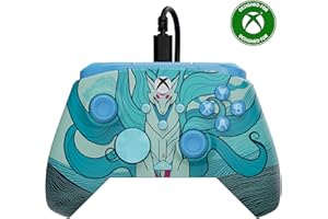 Turtle Beach Rematch Advanced Blue Kitsune Mando de juego con Cable - Con licencia para Xbox Series X y S, Xbox One y PC con Windows