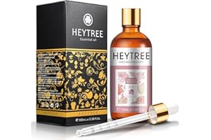 HEYTREE Rose Essential Oil 100ml Natural Rose Essential Oils Perfect for, Skin Care,Hair Care,Massage,Bath
