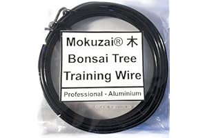 MOKUZAI Bonsai Tree Styling & Training Wire 3m Anodised Aluminium 2mm Thick Black 300cm