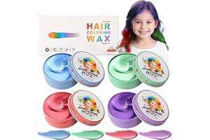 HUMSUBY 4 Stück Temporäre Haarfarbe für Kinder, Blau Grün Rot Lila, Instant Haartönung Dye, Frauen Männer Color Frisur Pomade, Mädchen Styling Haare Färben Cream, Haar Wachs Mud für Party Cosplay Halloween