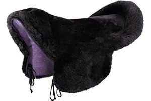 Werner Christ Lammfell Sattelsitzbezug Laramie mit Hornloch Sattelbezug für Westernsättel, aus echtem Fell für eine angenehme Polsterung, in Natur, schwarz & braun, Gr: Warmblut und XL