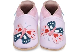 JUICY BUMBLES Scarpe Bambina Scarpine Neonato in Morbida Pelle - Scarpe Bambino Primi Passi con Suolla Scamosciata - Scarpette Neonato