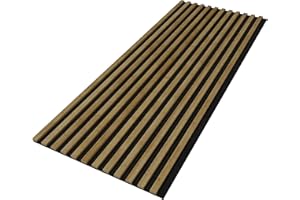 Stegu Wandlamellen PROLINE, Eichenholz, 1 Stück, Akustische Lamellen auf Filz, Stilvolle Raumgestaltung, Wand- und Deckendekoration, für Büros & Wohnräumen, Oak, 120 x 60 cm