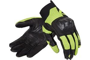 REBELHORN Gap III męskie rękawice motocyklowe, kozia skóra, ochraniacze na kostki, wentylacja z wstawkami z siatki poliestrowej 3D