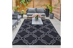 Enipate Outdoor Rugs for Garden Patios, 5x8ft Plastic Weatherproof Woven Picnic Blankets, Reversible & Easy Cleaning Deck Carpet Camping Mats