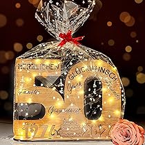 GothicBride Verjaardagsdecoratie voor vrouw, man, cadeaus voor de 80ste verjaardag, man, geschenken, houten bord met LED, 80ste verjaardag, man, gastenboek, geldgeschenken, verjaardagsdecoratie