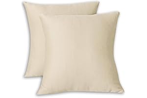 FARFALLAROSSA Juego de 2 Fundas de Cojín 40x40 cm Impermeables Suave Transpirable, Funda Almohada 40x40 cm Decoración para Sofá Casa - Beige