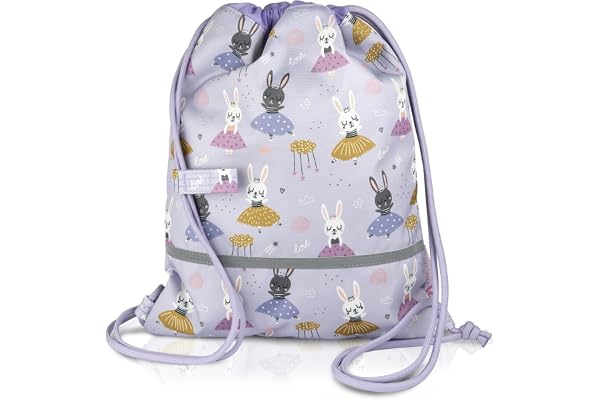 TA Trend Atelier Sac de gym enfant maternelle en polyester recyclé – imperméable, sans PFC, avec réflecteurs et sangle poitrine