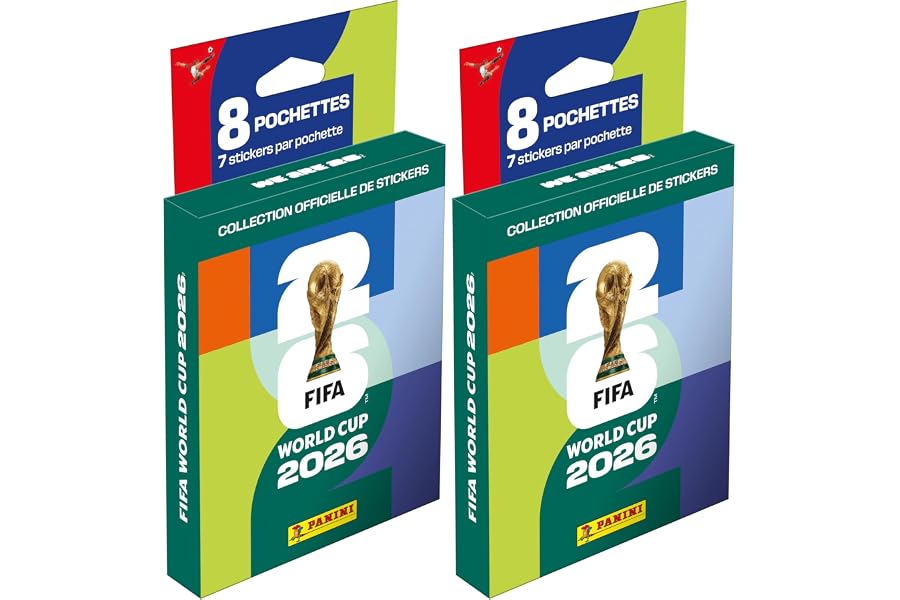 Panini - FIFA World Cup 2026 Cromos - Ecoblister 8 Sobres - Incluye 56 Cromos Mundial 2026 - Colección Oficial Panini (Paquet