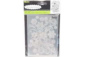 Darice Prägeschablone, Schneeflocke, Plastik, transparent, 10,8 x 14,6 x 0,4 cm