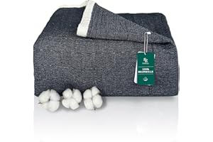 ‎SE SOFTEXLY SE SOFTEXLY Kuscheldecke Baumwolle 100%, 4-lagige Weiche Kuscheldecke Musselin Tagesdecke, Bett-Überwurf Sommerdecke Sofadecke Wohndecke für Ganze Saison als Sofaüberwurf Dunkelblau Blanket 200x230cm