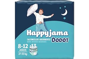 PROCTER & GAMBLE Dodot HappyJama - Pañales Niño 8 - 12 Años, 13 Unidades, 27 - 55 kg, Protección anti-fugas Durante La Noche