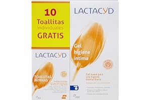 Lactacyd Gel de higiene íntima diario Lactacyd Íntimo 400 ml, pH equilibrado, sin jabón + Toallitas Individuales gratis.