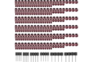SIQUK 384 Pieces Drum Sander Set Including 360 Pieces Nail Sanding Band Sleeves and 24 Pieces Drum Mandrels for Dremel Rotary Tool