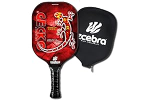 ZCEBRA Raquette de Pickleball Composite - Raquette légère en fibre de verre noyau en panneau d'abeille polypropylène texturé - Paddle Premium ZGECKO