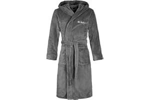 Di Vadini Unisex Herren Damen Bademantel Florenz mit Kapuze I Morgenmantel flauschig I Nachtwäsche aus edler Mikrofaser Öko-Tex Standard 100 I Kimono mit Farb- & Größenauswahl XXS - 5XL