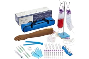 KITS OF MEDICINE Kit de phlébotomie | IV, Venepuncture, Phlébotomie bras | Cadeaux de phlébotomie pour étudiants en médecine et infirmières | Équipement et fournitures complets de phlébotomie