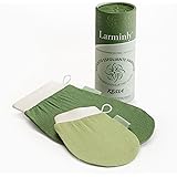 Guanto Esfoliante Corpo Kessa set 2 pezzi Peeling Viso Scrub Corpo Peli Incarniti e Cellulite Larminly marchio Italiano