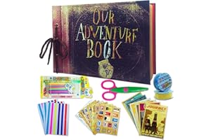 BYTOKI Our Adventure Book Scrapbook, Adventure Book Pixar Handmade DIY Family Scrapbook, Anniversary Scrapbook, Travel Album, Retro Photo Album, etc.
