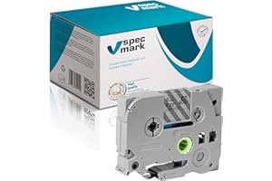 specmark Ruban TZe-112 6mm x 8m Ruban rouge sur transparent compatible avec toutes les imprimantes Brother PT P-touch AZe-112 EZe-112 TZ-112 TZ2-112