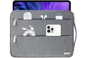 Voova Housse pour Macbook Air 2017 Pro 14 Pouces Pochette PC Sacoche Ordinateur Portable Femme Homme Imperméable Compatible avec HP Lenovo Acer ASUS Dell Fujitsu Huawei Gris