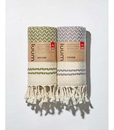 Luum Saunahandtuch 2er Set - 90x180cm Baumwolle Schnelltrocknend