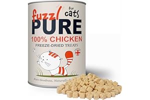 Fuzzl Pure Freeze Dried Chicken Breast for Cats – Jumbo 200g | Made in UK | Free Range Single Protein | Natural Food Topper & Training Treat | Healthy, High Protein Pet Treats for All Ages