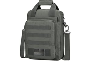 ZHIERNA Tactical Briefcase Shoulder Bag Small Men's Bag Messenger Bag Heavy Duty Molle Handbag for Work, Travel, Camping, Hiking