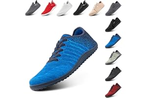 Hafiot Scarpe Barefoot Uomo Donna Scarpe Minimalista Trail Barefoot Shoes Scarpe a Piedi Nudi Scarpe Ginnastica Sneakers Basse Fitness Nero 36-48 EU