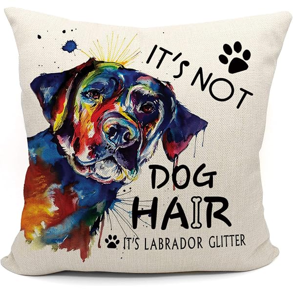 Kosmetiktasche Mit Aufdruck 'It's Not Dog Hair It's Golden Doodle' - Glitzernd, 19x25 Cm, Aus Leinen