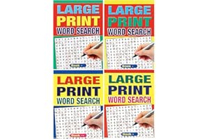WF Graham Set of 4 Large Print A5 Size 74 Pages Word Search Puzzle Books