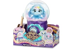 Magic Mixies My Crystal Ball Blue, Juguete Interactivo de Magia, Bola de Cristal mágica con Luces, Efectos y Sonidos, y un muñeco de Peluche Suave para cuidar, con Accesorios, Famosa (MGX06000)