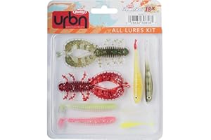 Berkley URBN All Lures Kit, Pack of 8 Soft Baits Curated by Berkley's Street Fishing Team, Ideal for Catching Perch, Pike and Zander, Try Different Tactics Easily With One Kit