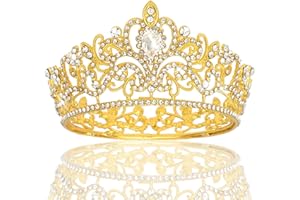 XIAGAW Fille Crown, Tiara for Women, Tiara Cake Decoration, Couronne, Décoration de Gâteau Couronne, Crown Cake Topper, Couronne Enfant, Diademe Femme, pour la Fête D'anniversaire Filles