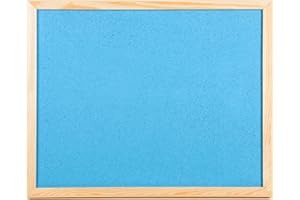 OFFICE CENTRE 60x40cm Light Blue Custom Cork Pin Notice Message Board - Bulletins, Paperwork, Memos - Pine Frame - Office School Pinboard
